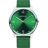 Bering Ultra Slim Green Dial Nato Strap Men Watch 18342-508