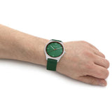 Bering Ultra Slim Green Dial Nato Strap Men Watch 18342-508