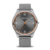 Bering Ultra Slim Gray Dial And Nato Strap Men Watch 18342-577