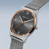 Bering Ultra Slim Gray Dial And Nato Strap Men Watch 18342-577