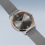 Bering Ultra Slim Gray Dial And Nato Strap Men Watch 18342-577