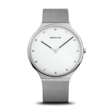 Bering Ultra Sim White Dial Silver Milanese Strap Women Watch 18440-004