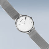 Bering Ultra Sim White Dial Silver Milanese Strap Women Watch 18440-004