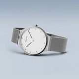 Bering Ultra Sim White Dial Silver Milanese Strap Women Watch 18440-004