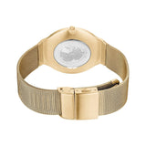 Bering Ultra Sim White Dial Gold Milanese Strap Women Watch 18440-334