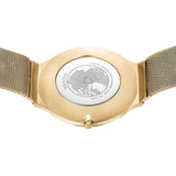 Bering Ultra Sim White Dial Gold Milanese Strap Women Watch 18440-334