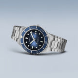 Bering Classic Blue Dial Silver Stainless Steel Strap Men Watch 18940-707