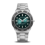 Bering Classic Green Dial Silver Stainless Steel Strap Men Watch 18940-708