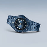 Bering Classic Blue Dial Stainless Steel Strap Men Watch 18940-797