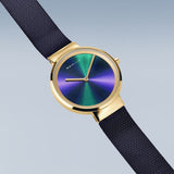 BERING 19031-929 CLASSIC MULTICOLOR DIAL PURPLE MILANESE BRACELET WOMEN'S WATCH