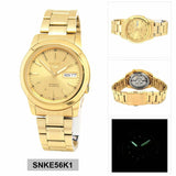 Seiko 5 Automatic Full Gold Pvd Stainless Steel Men's Watch SNKE56K1P