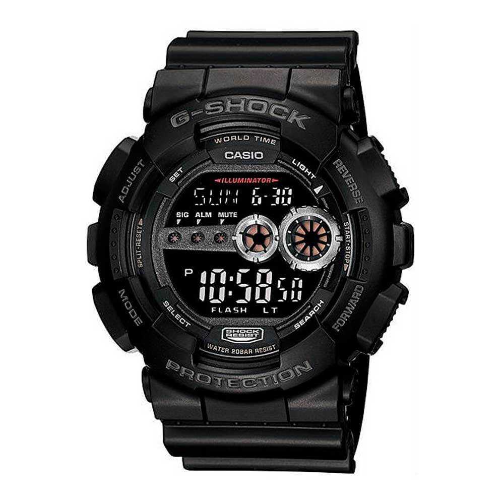 CASIO G-SHOCK GD-100-1BDR DIGITAL QUARTZ BLACK RESIN MEN'S WATCH - H2 Hub Watches