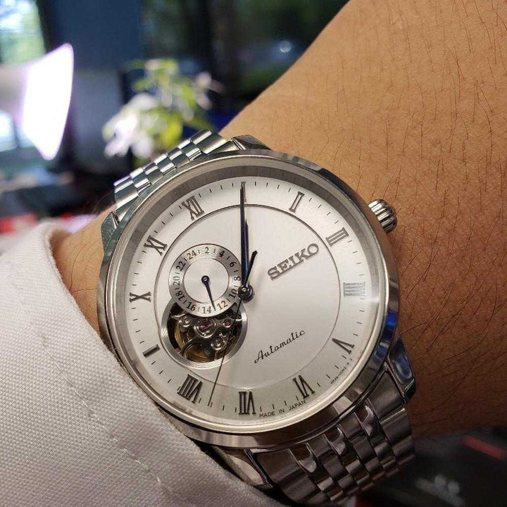 SEIKO PRESAGE SSA267J1 AUTOMATIC STAINLESS STEEL MEN'S SILVER WATCH - H2 Hub Watches