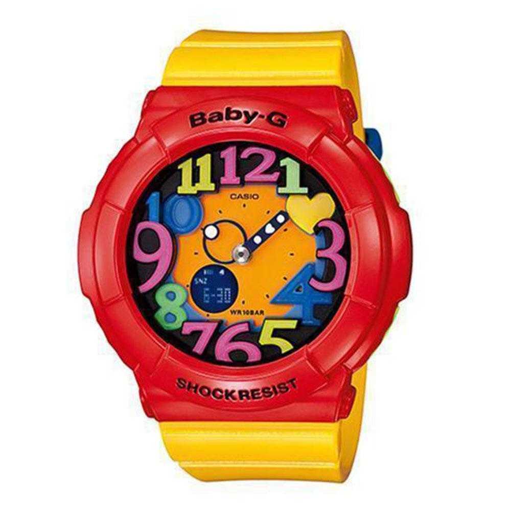 CASIO BABY-G BGA-131-4B5DR DIGITAL QUARTZ RED YELLOW RESIN WOMEN'S WATCH - H2 Hub Watches