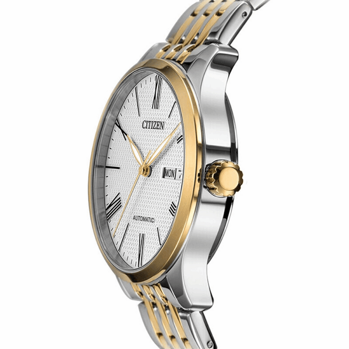 CITIZEN NH8354-58AB AUTOMATIC TWO TONE GOLD STAINLESS STEEL MEN'S WATCH - H2 Hub Watches