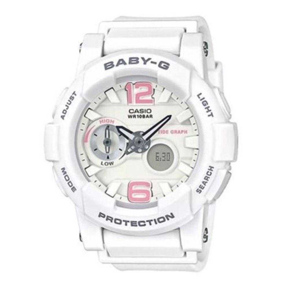 CASIO BABY-G BGA-180BE-7BDR DIGITAL QUARTZ WHITE RESIN WOMEN'S WATCH - H2 Hub Watches