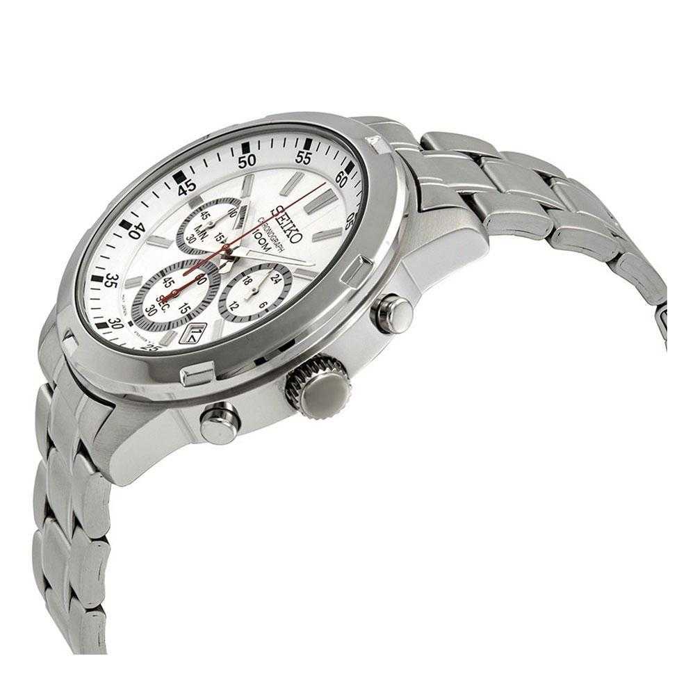 SEIKO GENERAL NEO SPORTS SKS601P1 CHRONOGRAPH STAINLESS STEEL MEN'S SILVER WATCH - H2 Hub Watches