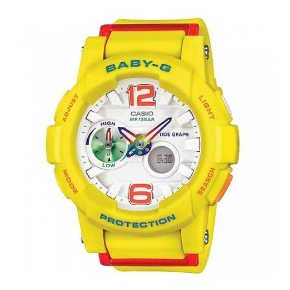 CASIO BABY-G BGA-180-9BDR G-LIDE DIGITAL QUARTZ YELLOW RESIN WOMEN'S WATCH - H2 Hub Watches