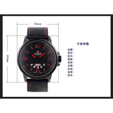 NAVIFORCE NF9028 B/B/R BLACK LEATHER MEN'S WATCH - H2 Hub Watches
