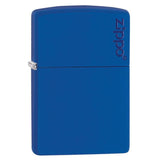 CLASSIC ROYAL BLUE MATTE ZIPPO LOGO LIGHTER #229ZL
