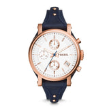 ORIGINAL BOYFRIEND CHRONOGRAPH NAVY LEATHER ES3838 MEN’S WATCH