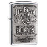 ZIPPO JIM BEAM HIGH POLISH CHROME LIGHTER EMBLEM ATTACHED #250JB/928