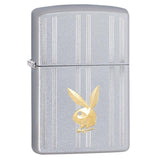 ZIPPO SATIN CHROME PLAYBOY BUNNY LIGHTER #29777
