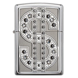 ZIPPO CLASSIC LIGHTER SWAROVSKI CRYSTAL BLING EMBLEM #20904