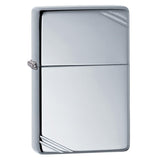 ZIPPO HIGH POLISH CHROME LIGHTER VINTAGE WITH SLASHES #260