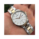 CITIZEN NH8356-87A WHITE DIAL TWO TONE STAINLESS STEEL BRACELET STRAP MEN'S WATCH