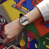 ARIES GOLD CUSTOMISED GOLD STAINLESS STEEL WATCH - KANCHIONG SPIDER WHITE UNISEX LEATHER STRAP WATCH - H2 Hub Watches