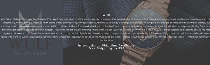 WULF EXO WF02.06 SWISS MECHANICAL MEN'S WATCH - H2 Hub Watches
