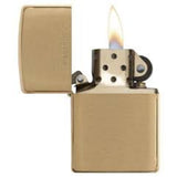 ZIPPO BRUSHED BRASS LIGHTER #204