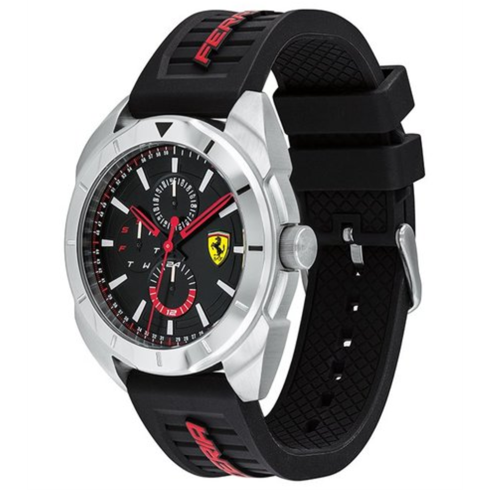 FERRARI FORZA 0830546 BLACK SILICONE STRAP MEN'S WATCH - H2 Hub Watches