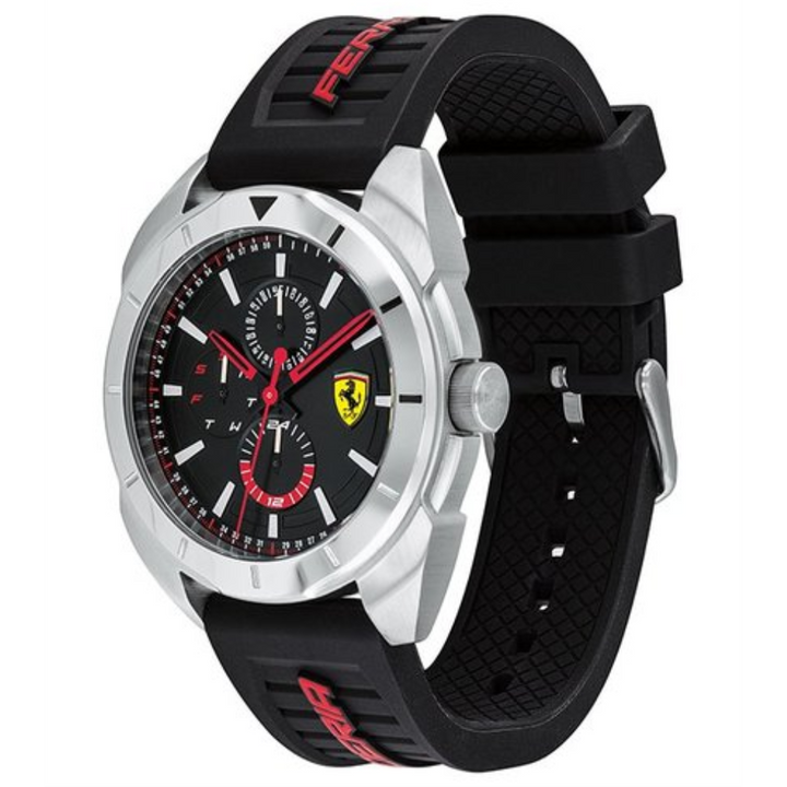 FERRARI FORZA 0830546 BLACK SILICONE STRAP MEN'S WATCH - H2 Hub Watches