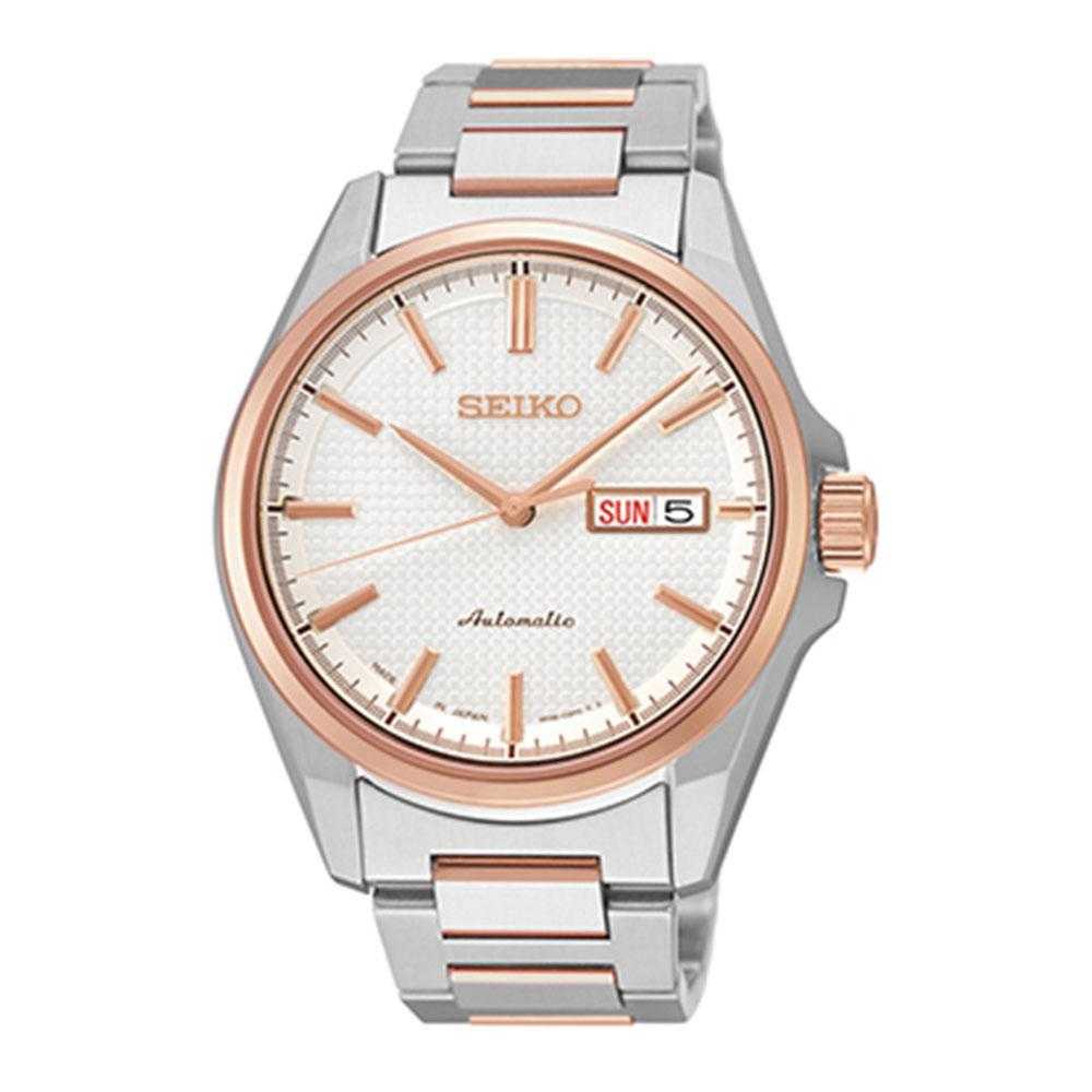 SEIKO PRESAGE SRP468J1 AUTOMATIC STAINLESS STEEL MEN'S TWO TONE WATCH - H2 Hub Watches