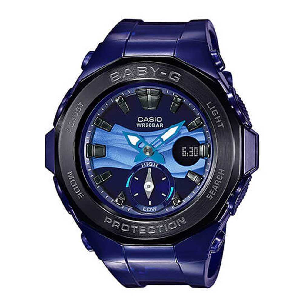 CASIO BABY-G BGA-220B-2ADR DIGITAL QUARTZ BLUE RESIN WOMEN'S WATCH - H2 Hub Watches