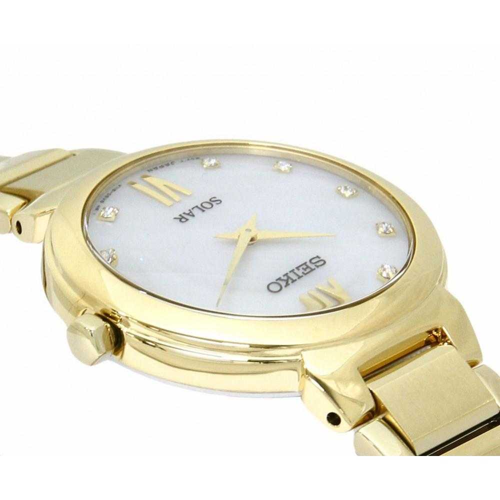 SEIKO GENERAL SUP384P1 SOLAR STAINLESS STEEL WOMEN'S GOLD WATCH - H2 Hub Watches