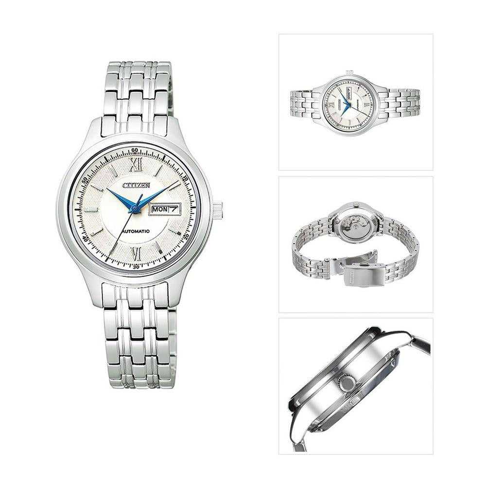 CITIZEN PD7151-51AB AUTOMATIC SILVER STAINLESS STEEL WOMEN'S WATCH - H2 Hub Watches