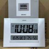 SEIKO QHL088WN LCD DIGITAL ALARM CLOCK WALL CLOCK