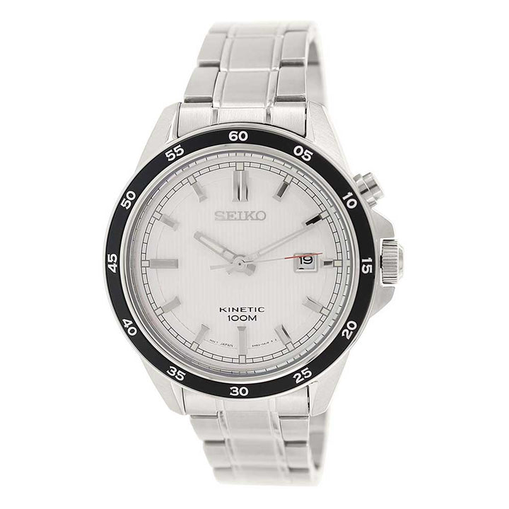 SEIKO GENERAL KINETIC SKA639P1 STAINLESS STEEL MEN'S SILVER WATCH - H2 Hub Watches