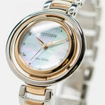 CITIZEN EM0666-89D L ECO-DRIVE TWO TONE STAINLESS STEEL WOMEN'S WATCH - H2 Hub Watches