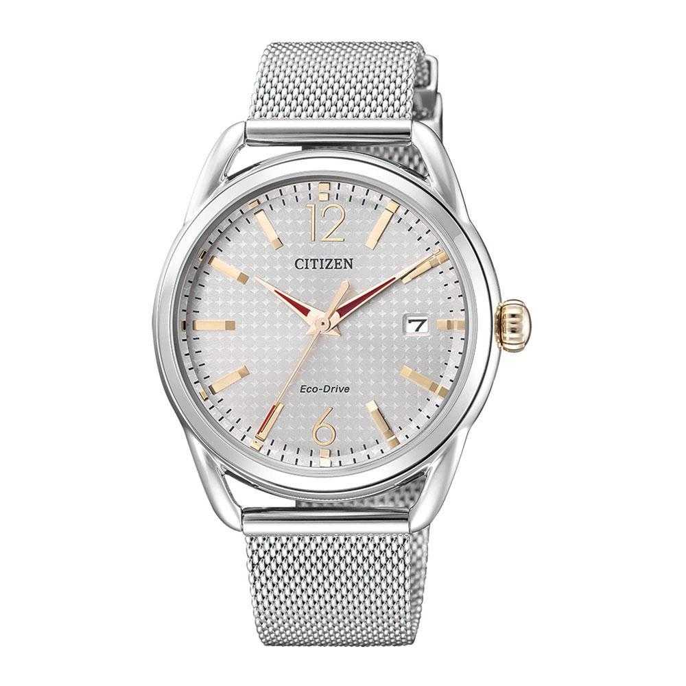 CITIZEN FE6088-87A ECO-DRIVE SILVER STAINLESS STEEL MESH STRAP WOMEN'S WATCH - H2 Hub Watches