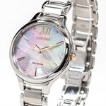 CITIZEN EM0558-81Y ECO-DRIVE SILVER STAINLESS STEEL WOMEN'S WATCH - H2 Hub Watches