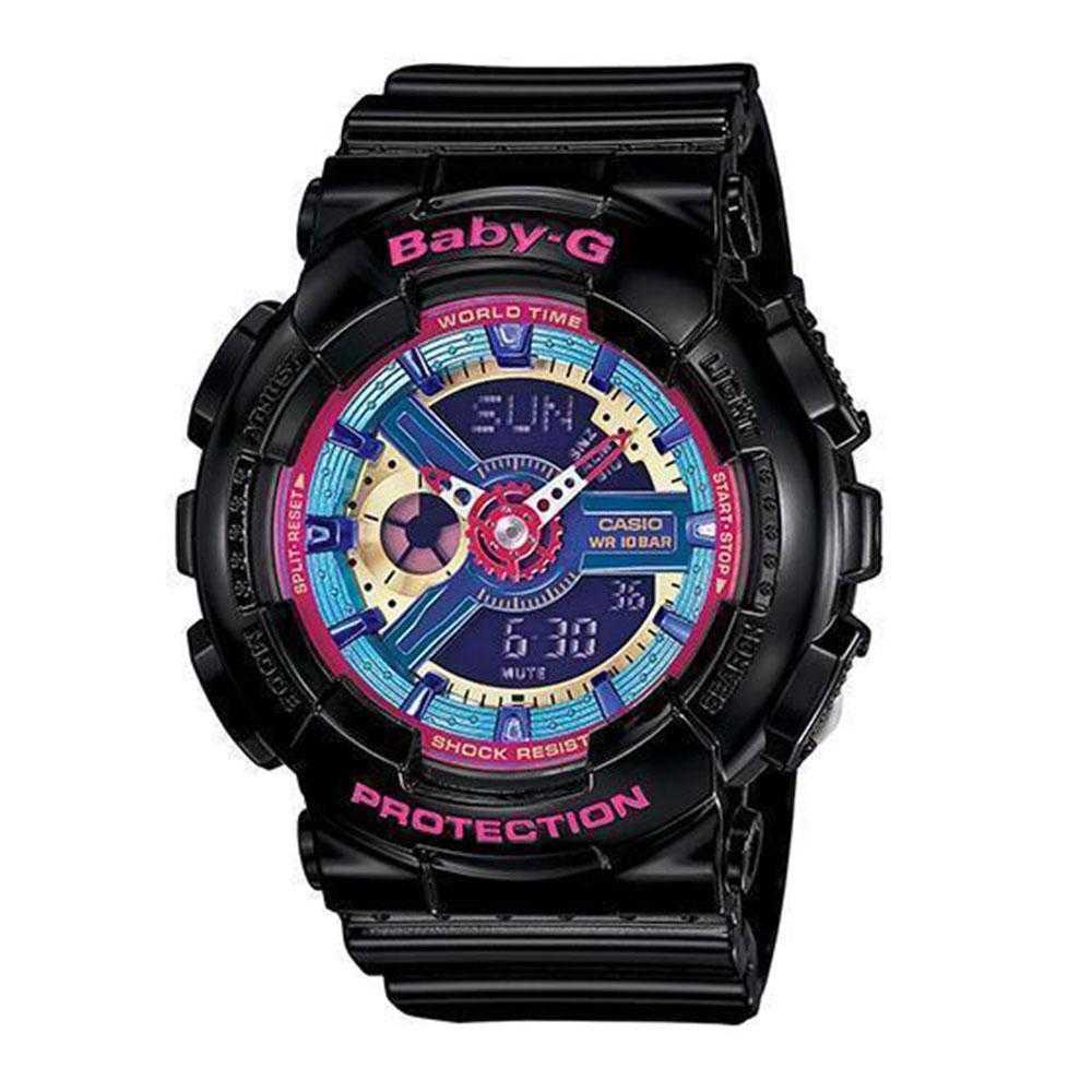 CASIO BABY-G BA-112-1ADR DIGITAL QUARTZ BLACK RESIN WOMEN'S WATCH - H2 Hub Watches
