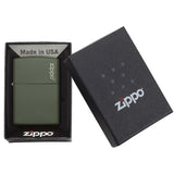 Zippo Green Matte Lighter #221ZL