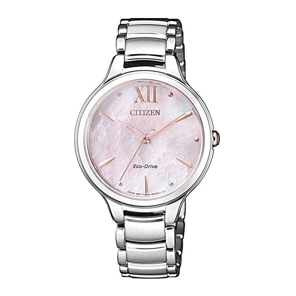 CITIZEN EM0558-81Y ECO-DRIVE SILVER STAINLESS STEEL WOMEN'S WATCH - H2 Hub Watches