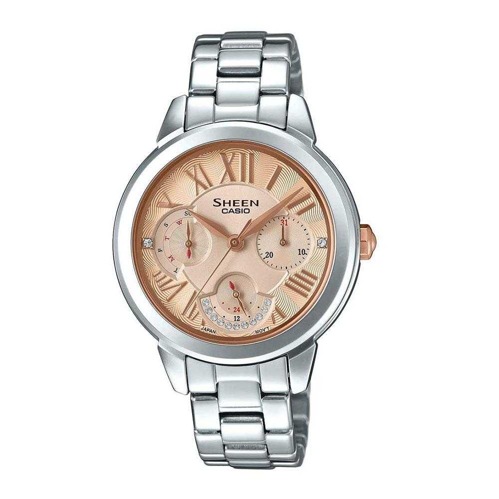 CASIO SHEEN SHE-3059D-9AUDR MULTI HAND WOMEN'S WATCH - H2 Hub Watches