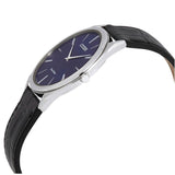 CITIZEN AR3070-04L STILETTO ECO-DRIVE CHRONOGRAPH SILVER STAINLESS STEEL BLACK LEATHER STRAP MEN'S WATCH - H2 Hub Watches