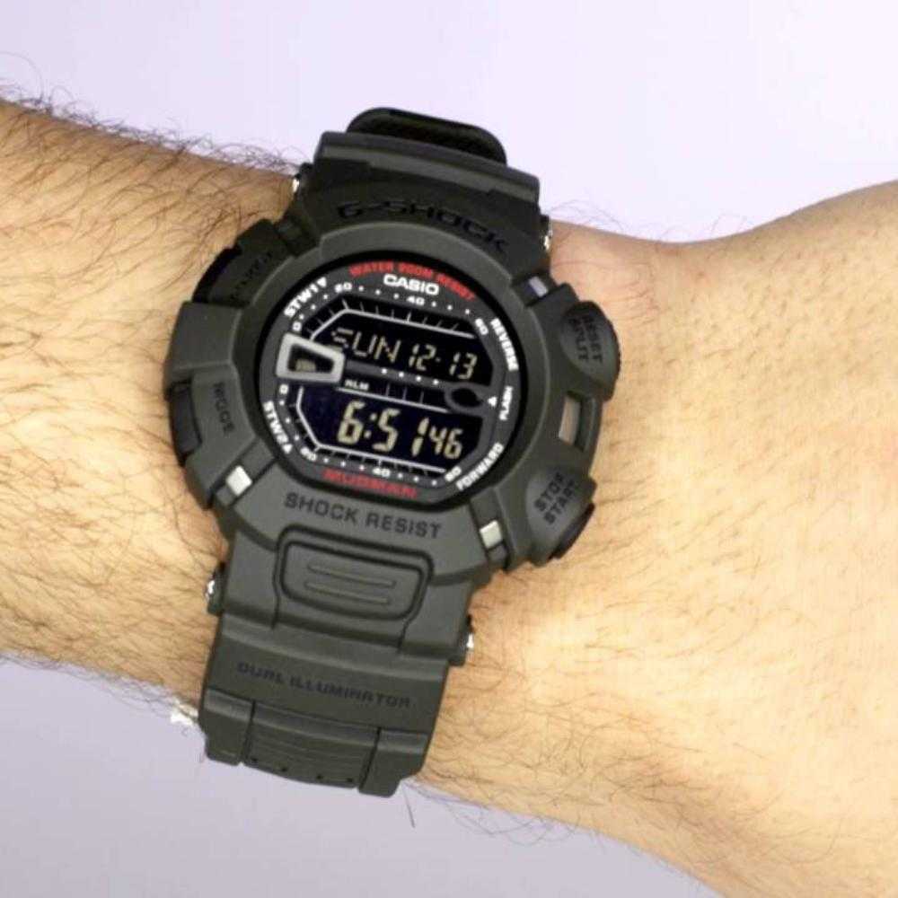 CASIO G-SHOCK G-9000-3VDR DIGITAL QUARTZ GREEN RESIN MEN'S WATCH - H2 Hub Watches